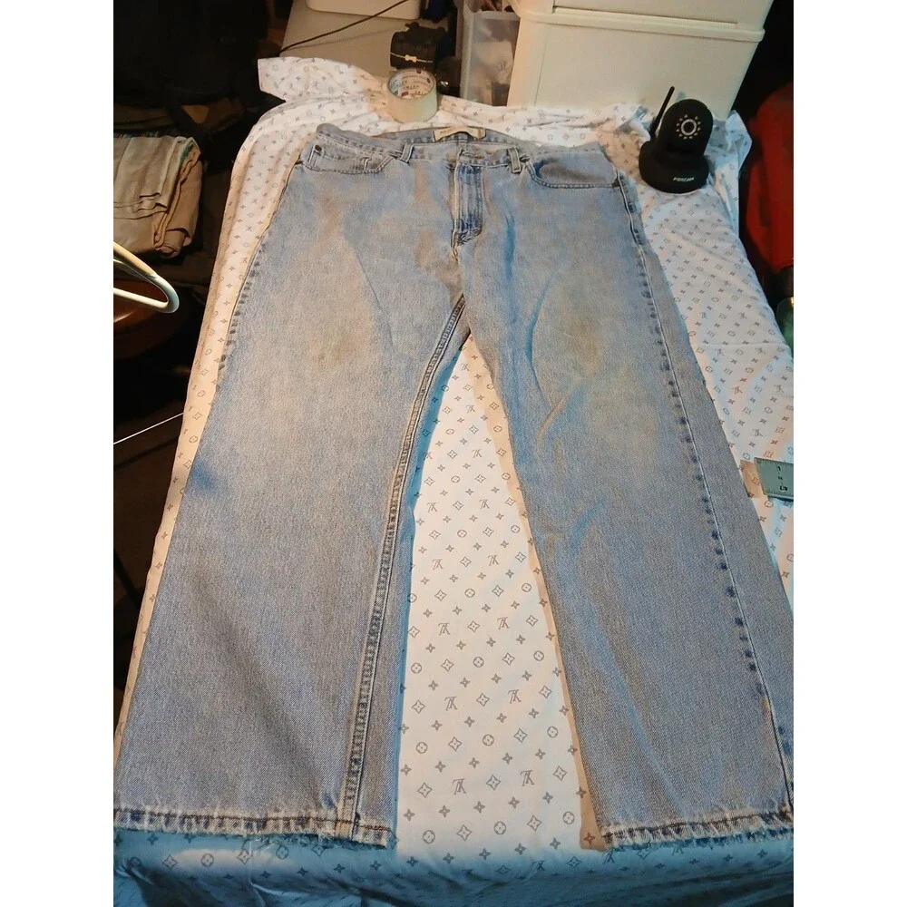 Vintage 90s Levi’s 505 Jeans Mens 40x30 Regular Fit Blue Faded USA Distressed